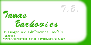 tamas barkovics business card